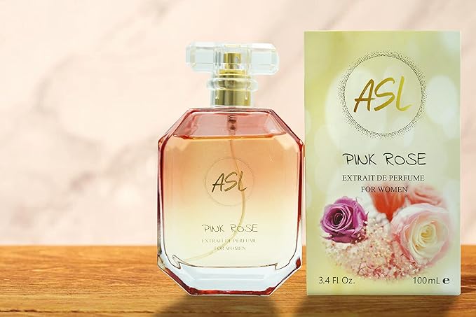 ASL Pink Rose Extrait de Parfum for Women – 100ml Long-Lasting Floral Perfume