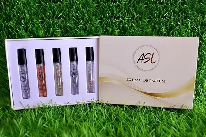 ASL Long-Lasting Perfume Travel Gift Set for Men – 5-Piece Mini Eau de Parfum Collection ASL