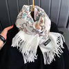 White Pashmina Shawl for Women – Luxury Embroidered Floral Winter Wrap Lasting Perfume