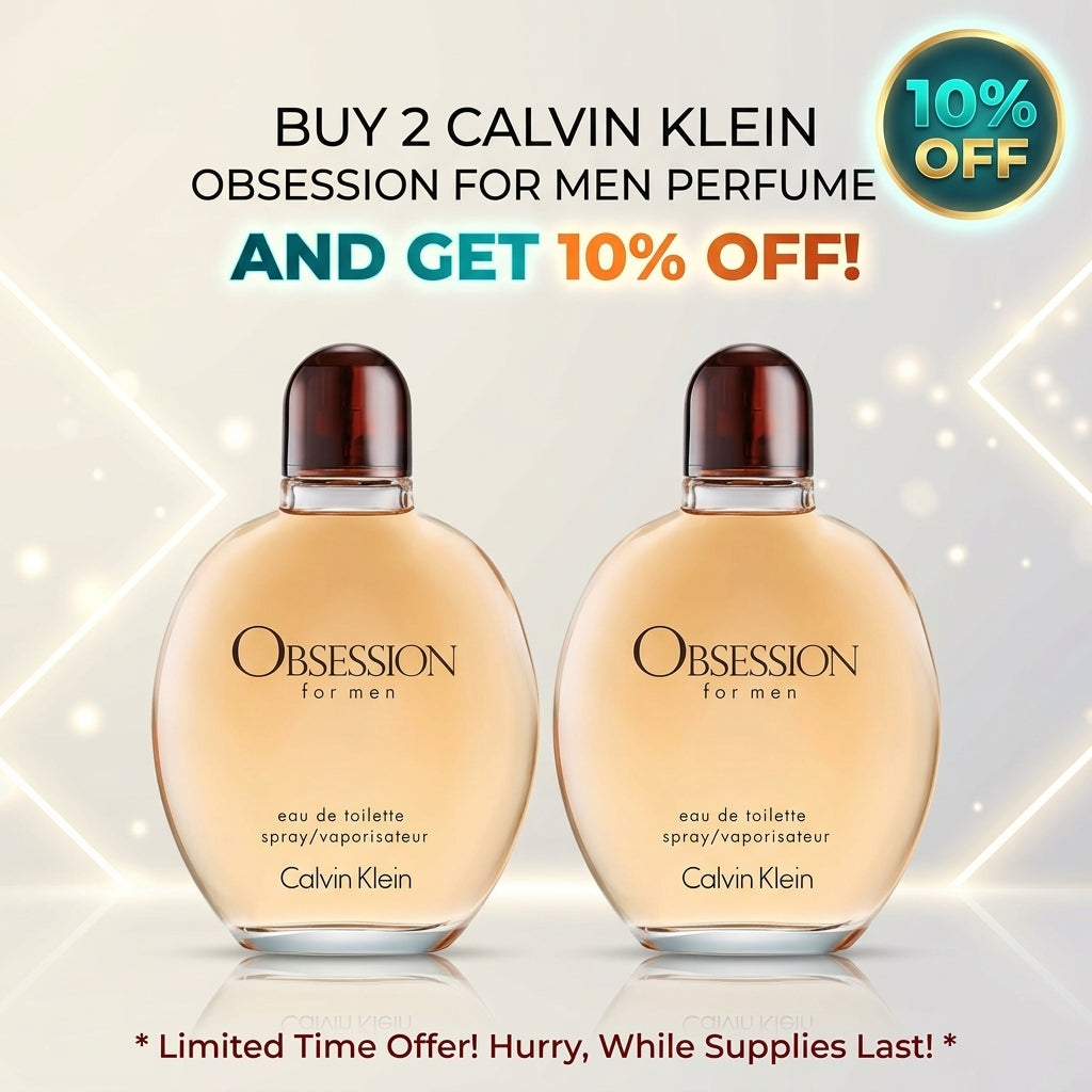 Mother's Day Special Offer: Calvin Klein Obsession for Men Perfume with Free Bible Bag, Refillable Atomizer, and Free Shipping. Perfect gift for Mother's Day!"
