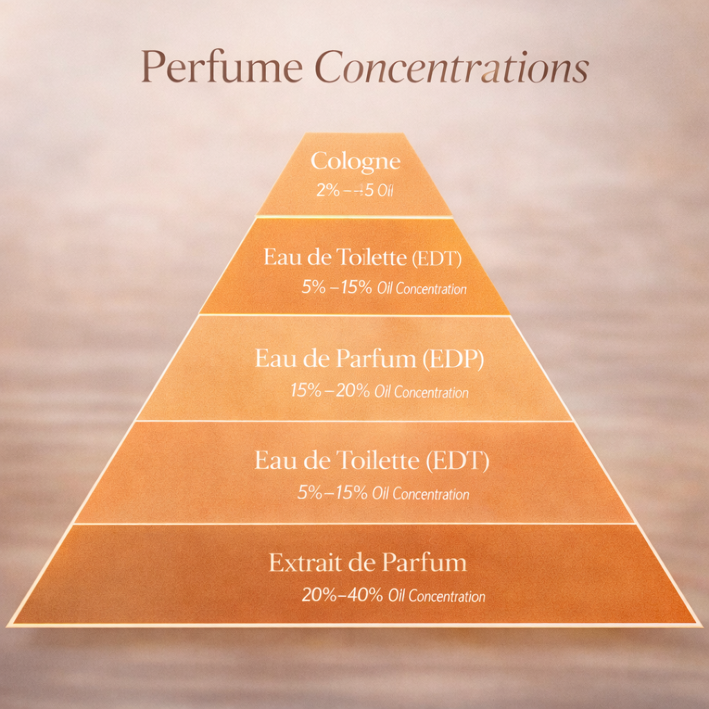 Cologne spray concentration chart for Paul Sebastian for Men