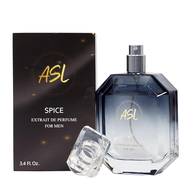 ASL Spice Extrait de Parfum for Men – 100ml, Long Lasting Masculine Perfume Spray, Sweet & Spicy Woody Citrus Cologne, Premium Men’s Fragrance