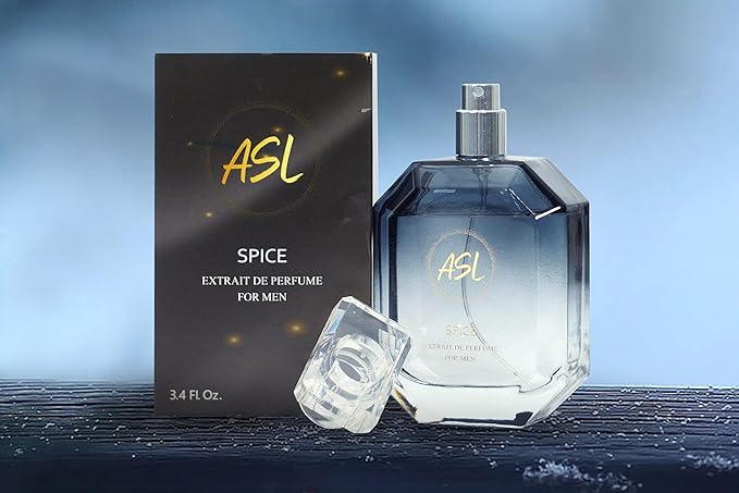 ASL Spice Extrait de Parfum for Men – 100ml, Long Lasting Masculine Perfume Spray, Sweet & Spicy Woody Citrus Cologne, Premium Men’s Fragrance