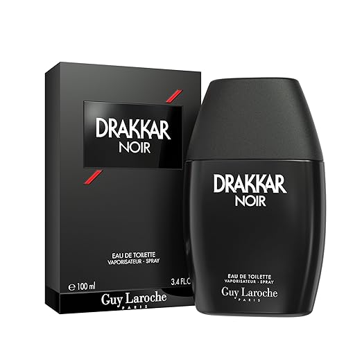 Guy Laroche Drakkar Noir – Iconic Men’s Designer Fragrance, Intense Eau de Toilette with Aromatic Fougere & Spicy Notes, Classic Cologne for Day & Night