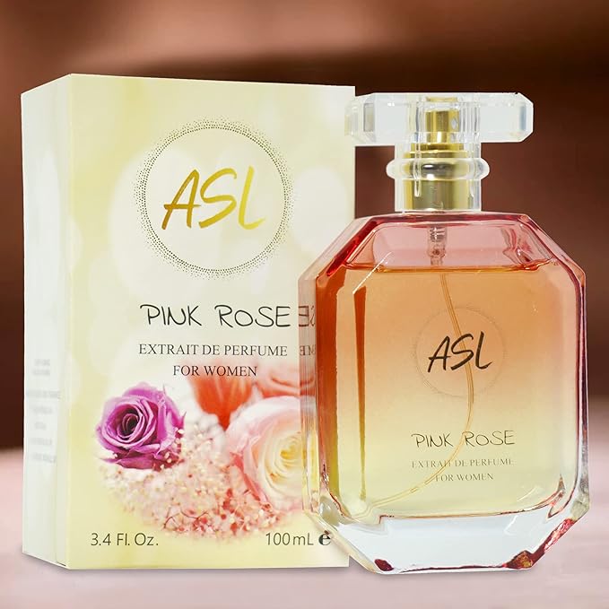 ASL Pink Rose Extrait de Parfum for Women – 100ml Long-Lasting Floral Perfume