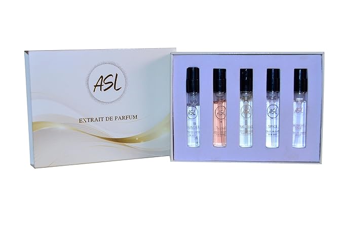 ASL Extrait de Parfum Travel Gift Set – 5 Piece Mini Perfume Collection for Men, Long Lasting & Portable Fragrances, Ideal for Travel & Gifting
