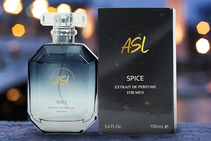 ASL Spice Extrait de Parfum for Men – 100ml, Long Lasting Masculine Perfume Spray, Sweet & Spicy Woody Citrus Cologne, Premium Men’s Fragrance