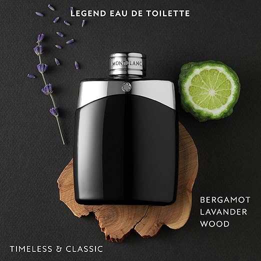 Montblanc Legend Eau de Toilette for Men – Fresh Fougere Fragrance with Bergamot, Jasmine & Sandalwood, 3.3 oz