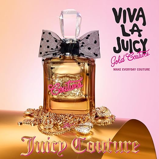 Juicy Couture Viva La Juicy Gold Eau de Parfum for Women – Fruity Sweet Perfume with Luscious Berry, Jasmine Sambac & Vanilla Cream