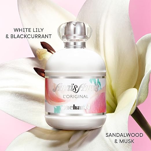 Cacharel Anais Anais Eau de Toilette – Floral Green Fragrance for Women, Notes of White Lily & Musk