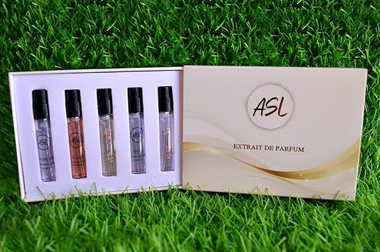 ASL Extrait de Parfum Travel Gift Set – 5 Piece Mini Perfume Collection for Men, Long Lasting & Portable Fragrances, Ideal for Travel & Gifting