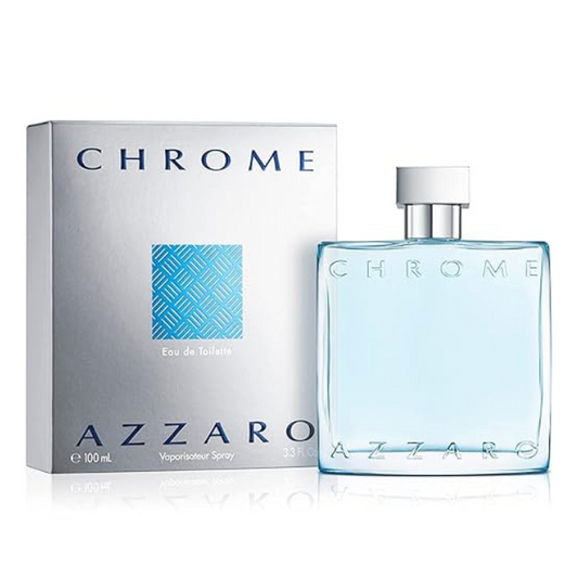 Azzaro Chrome Eau de Toilette for Men – Fresh Aquatic Cologne with Citrus, Woody & Musky Notes, Bergamot Scent, Classic Summer Fragrance