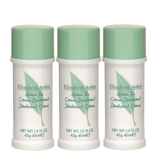 Green Tea Deodorant Cream for Women – 3 Pack, 1.5 oz Each, Natural Long-Lasting Freshness