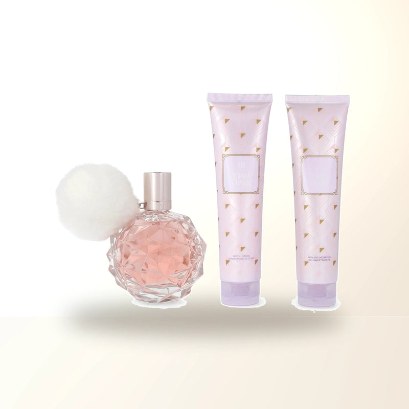 Ariana Grande Ari 3 Pcs Set For Women: 3.4 Eau De Parfum Spray + 3.4 Bath And Shower Gel + 3.4 Body Souffle main product image