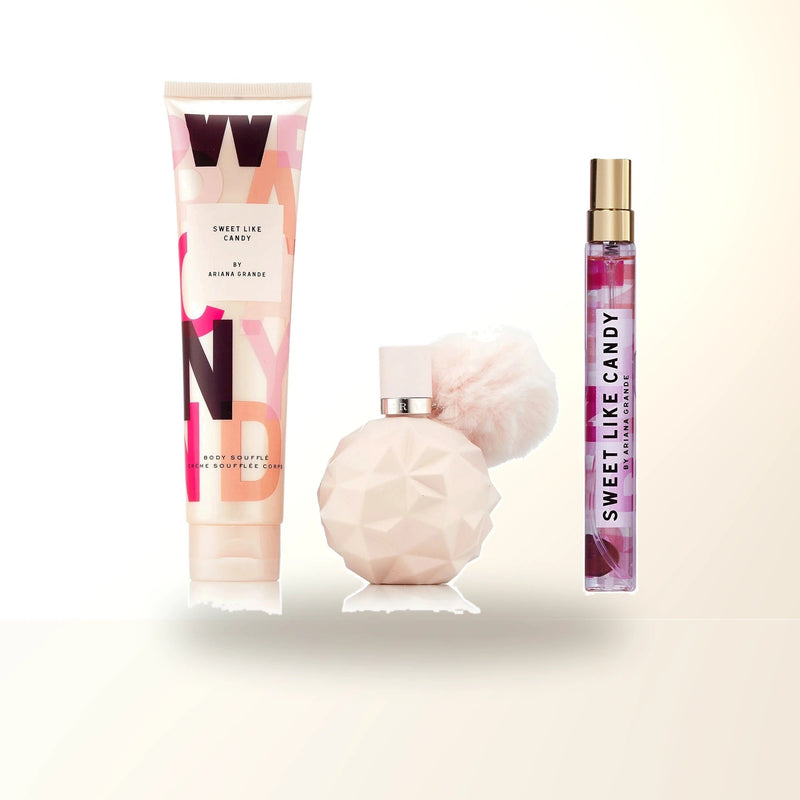 Ariana Grande Sweet Like Candy 3 Pcs Set For Women: 1.7 Eau De Parfum Spray + 0.33 Eau De Parfum Spray + 3.4 Body Souffle main product image