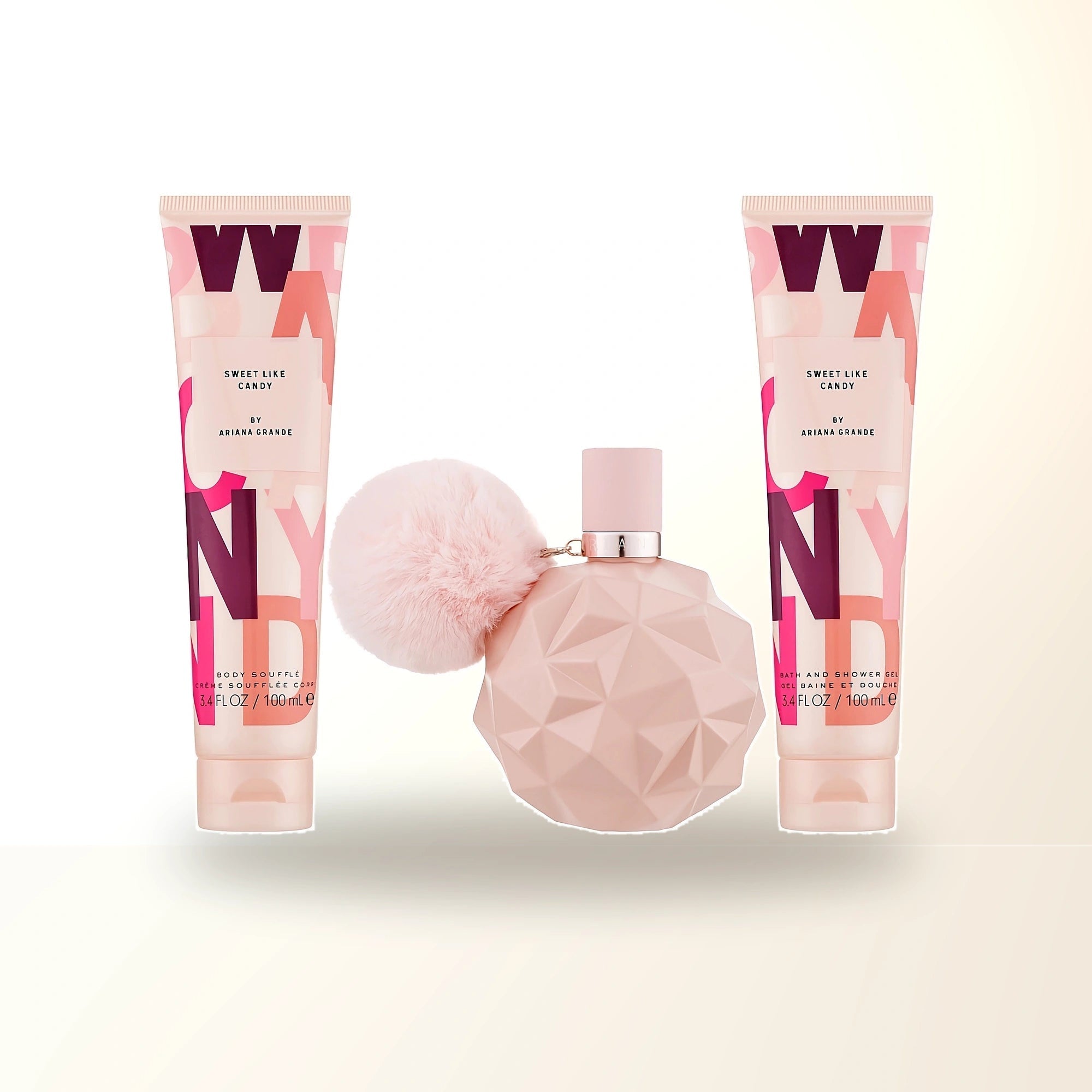 Ariana Grande Sweet Like Candy 3 Pcs Set For Women: 3.4 Eau De Parfum Spray + 3.4 Bath And Shower Gel + 3.4 Body Souffle main product image