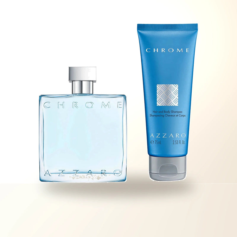 Azzaro Chrome 2 Pcs Set For Men: 1.7 Eau De Toilette Spray + 2.53 Shampoo main product image