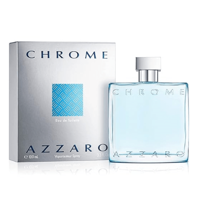 Azzaro Chrome Long-Lasting Cologne for Men – Eau de Toilette, Fresh Aquatic Citrus Azzaro