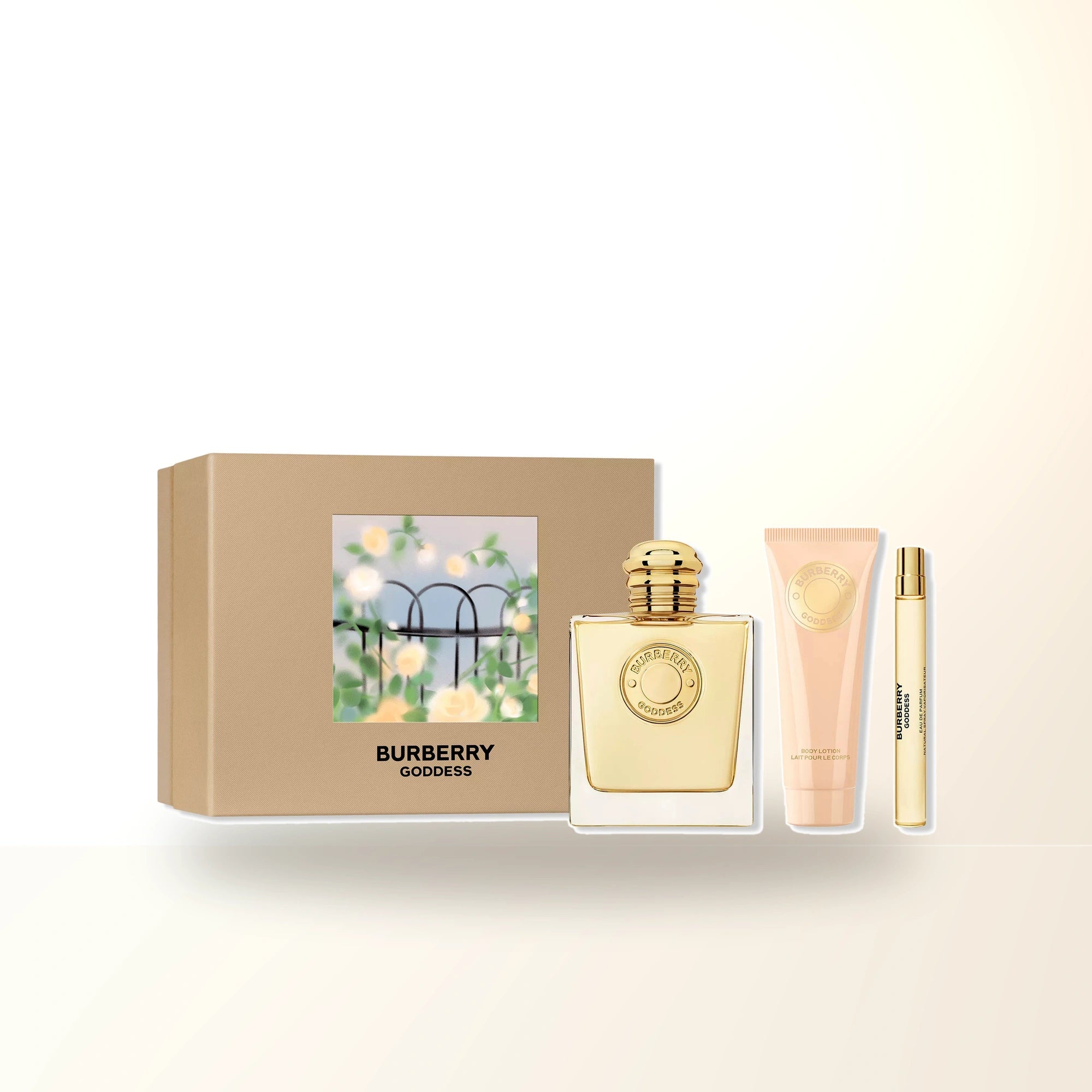 Burberry Goddess 3 Pcs Set: 3.3 Eau De Parfum Spray + 0.33 Eau De Parfum Spray + 2.5 Body Lotion. main product image