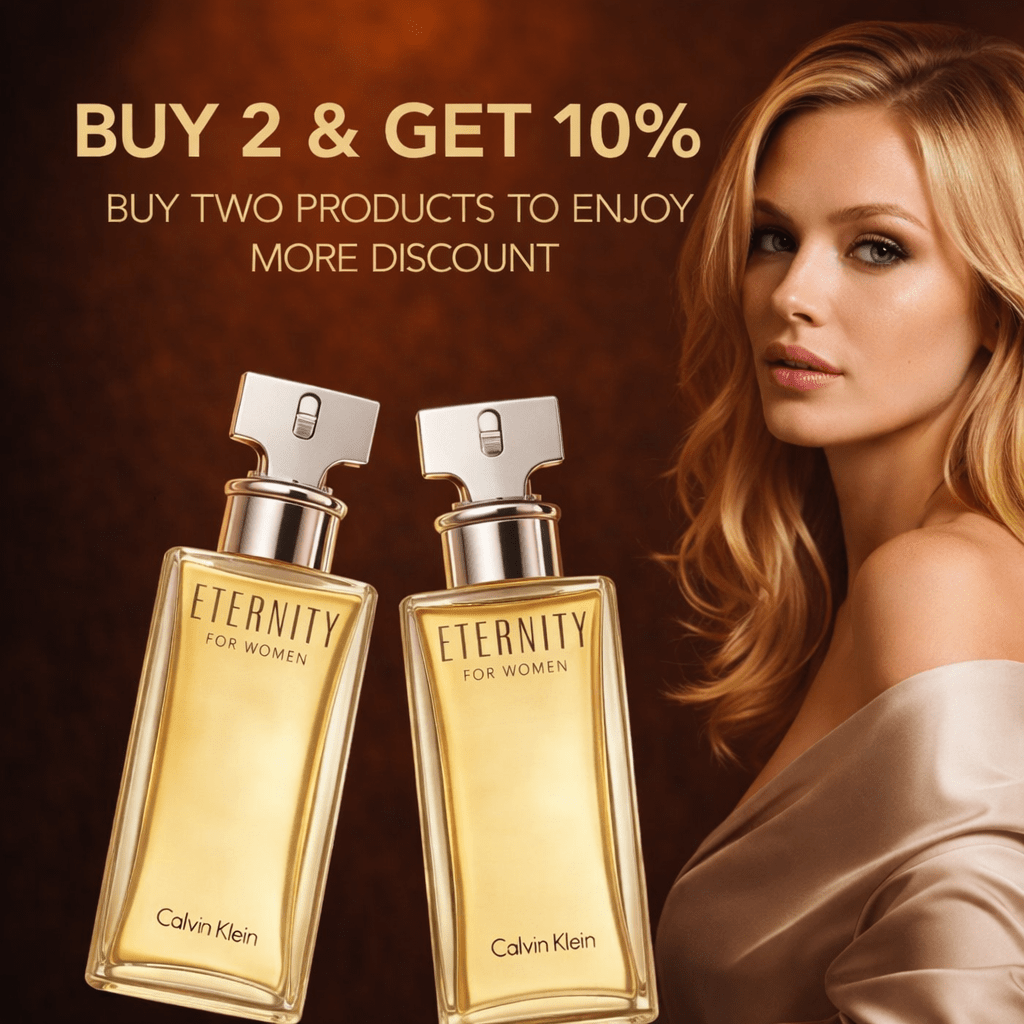 Buy 2 Calvin Klein Eternity EDP Spray For Women 3.4 oz (100 ml) and get 10 percent off