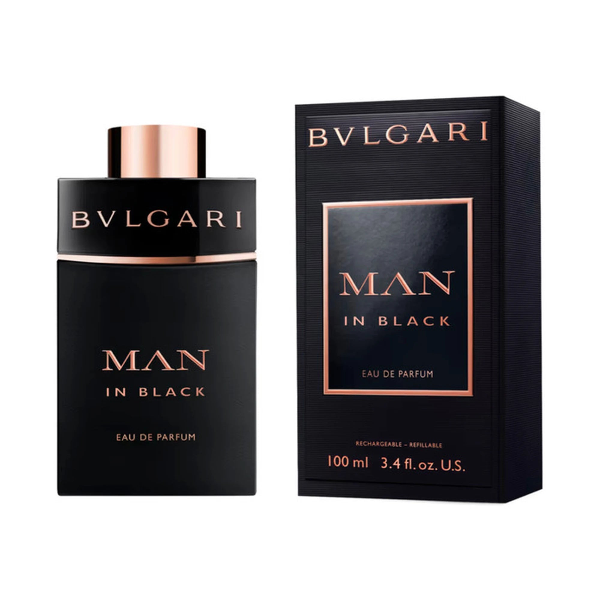 Bvlgari Man In Black 3.4 Eau de Parfum Spray Refillable for Men