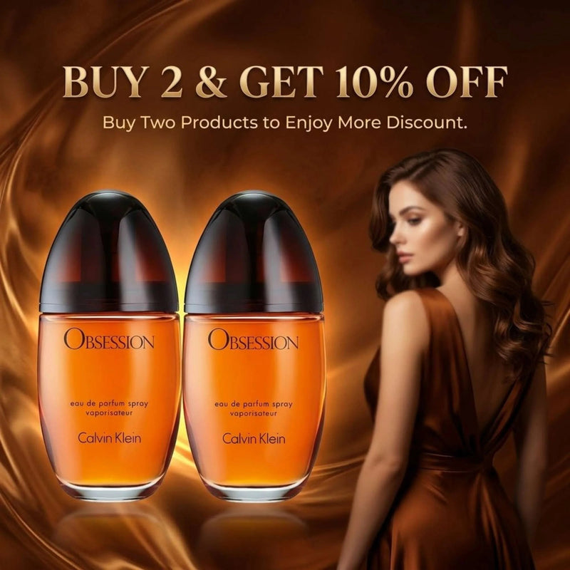 Buy 2 Calvin Klein Obsession EDP Spray For Women 3.4 oz (100 ml) and get 10 percent off