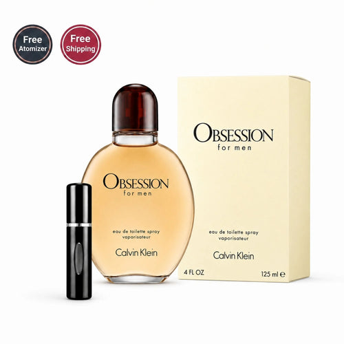 Calvin Klein Obsession EDT Spray For Men 4.2 oz | 6.7 oz with Free Refillable Perfume Atomizer and Free Shipping