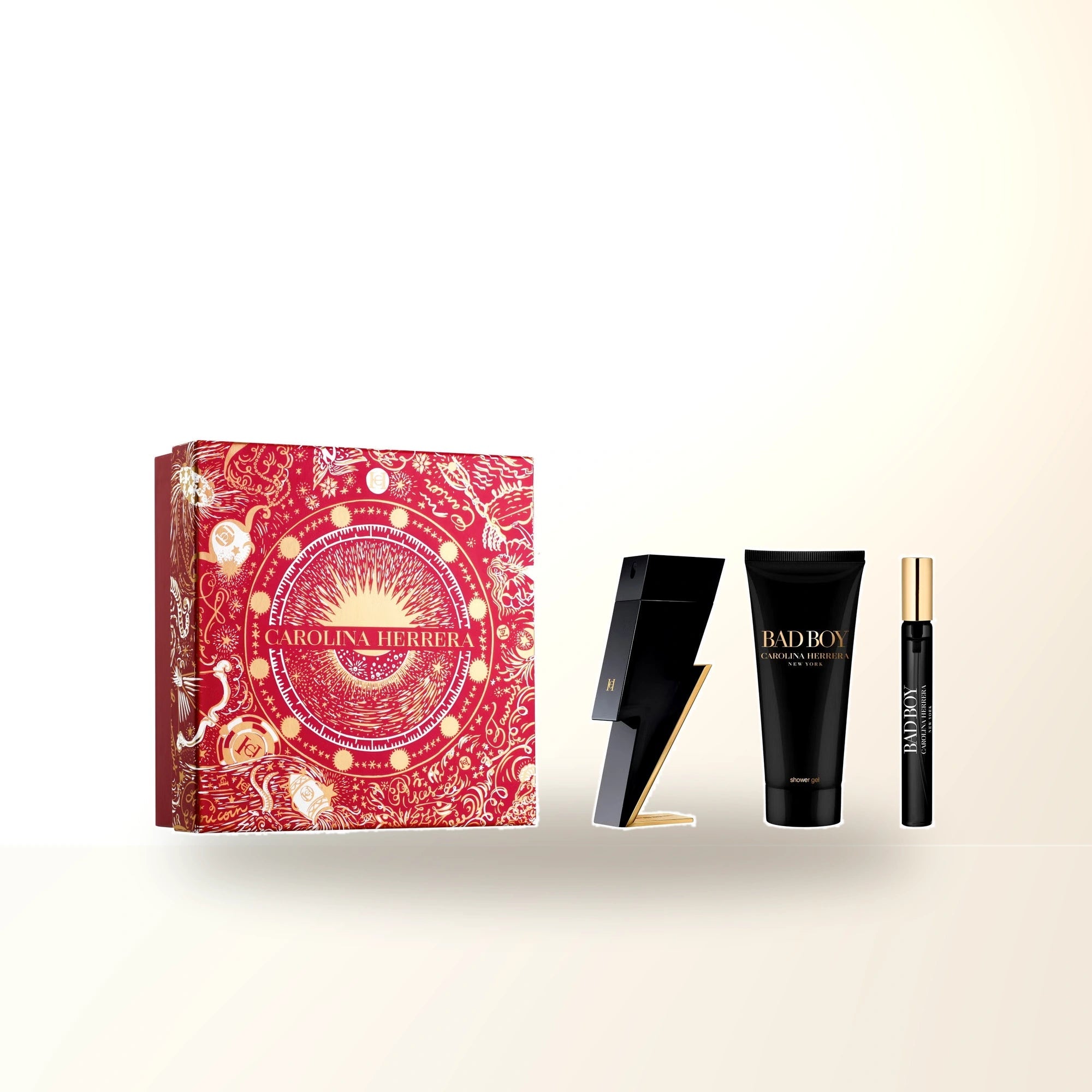 Carolina Herrera Bad Boy 3 Pcs Set: 3.4 Eau De Toilette Spray + 0.33 Oz Eau De Toilette Spray + 3.4 Shower Gel main product image
