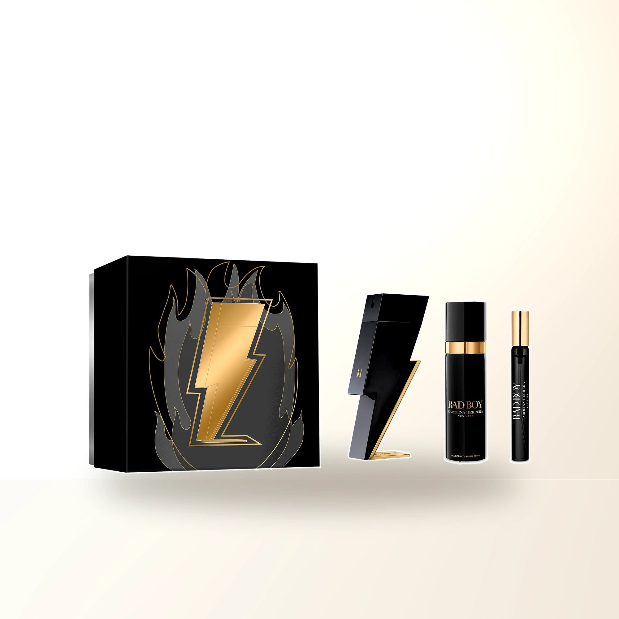 Carolina Herrera Bad Boy 3 Pcs Set: 3.4 Eau De Toilette Spray + 0.34 Eau De Toilette Spray + 3.4 Deodorant Spray main product image