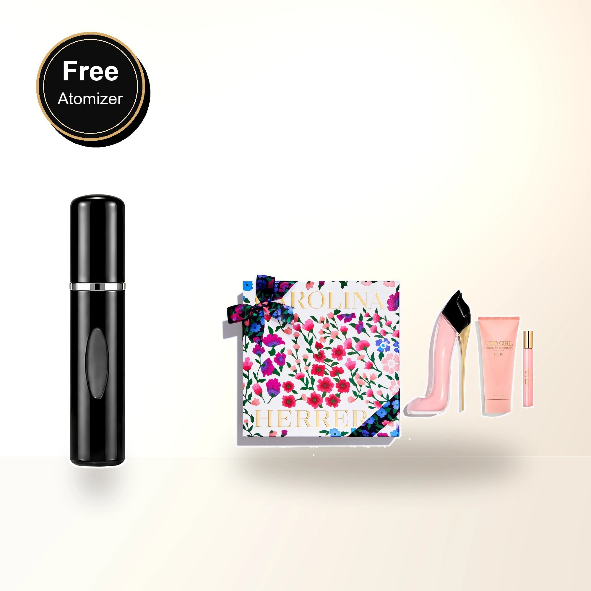 Carolina Herrera Good Girl Blush 3 Pcs Set: 2.7 Eau De Parfum Spray + 0.34 Eau De Parfum Spray + 3.4 Body Lotion. with free atomizer bonus image