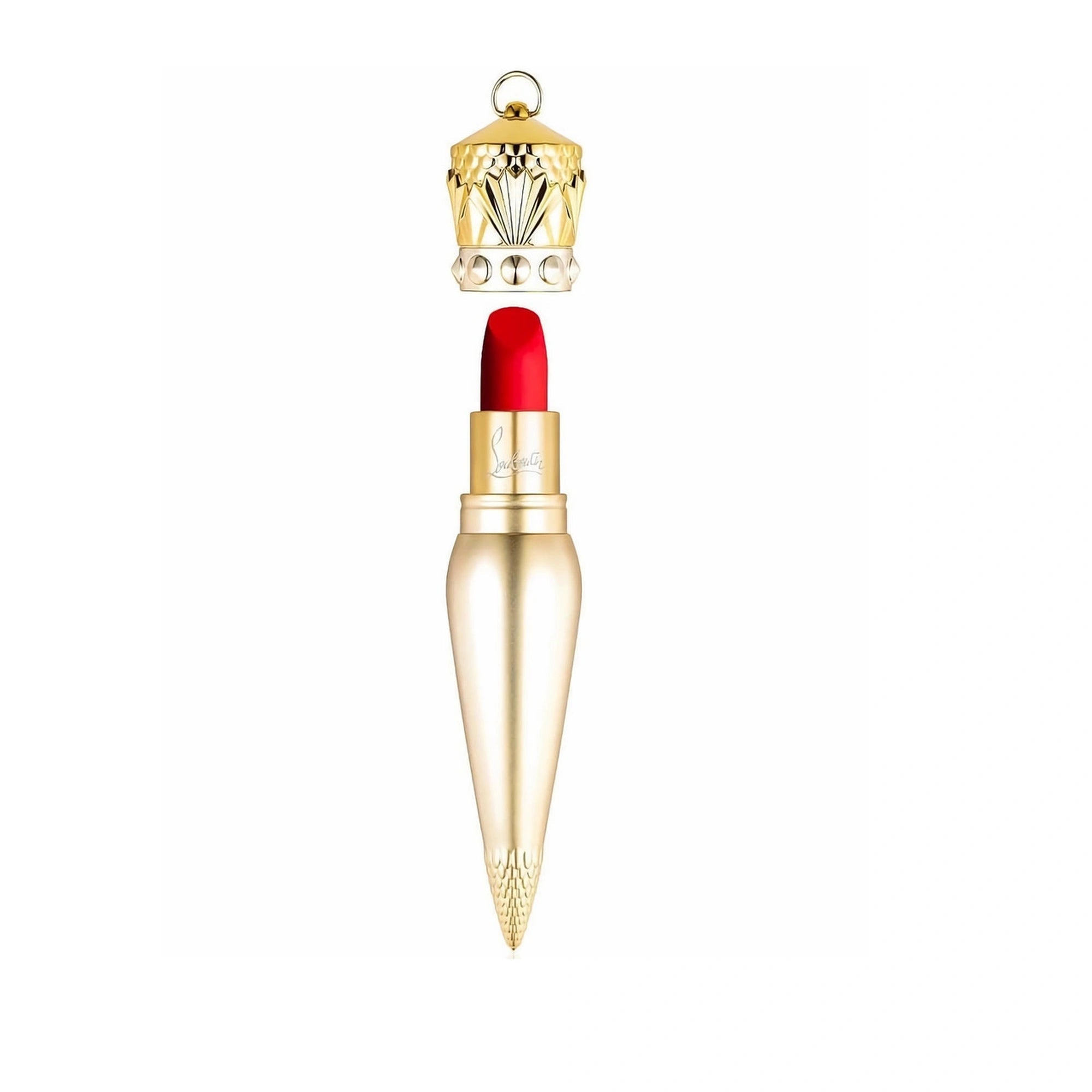 Supplier photo for Christian Louboutin Velvet Matte Lip Colour Altressa 008M in gold case