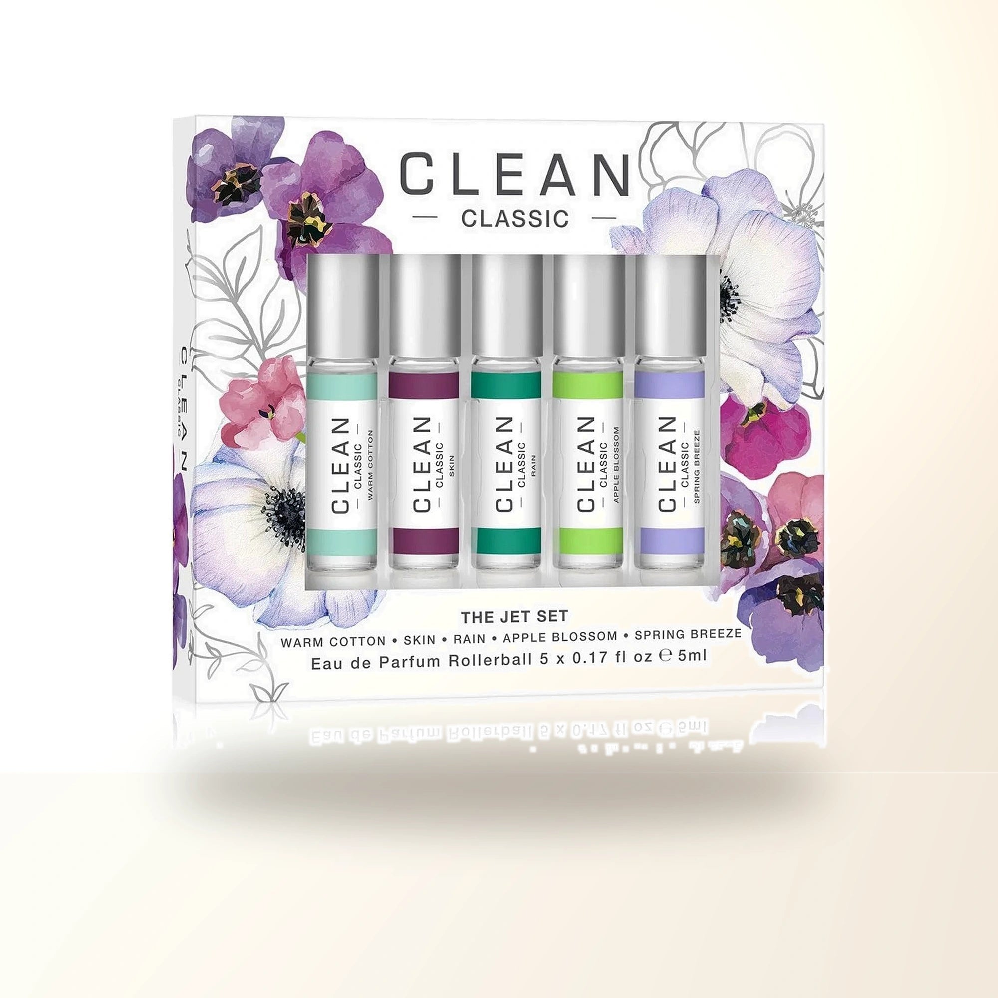 Clean Classic 5 X 5 Ml Eau De Parfum Rollerball Set: Warm Cotton + Skin + Rain + Apple Blossom + Spring Breeze main product image