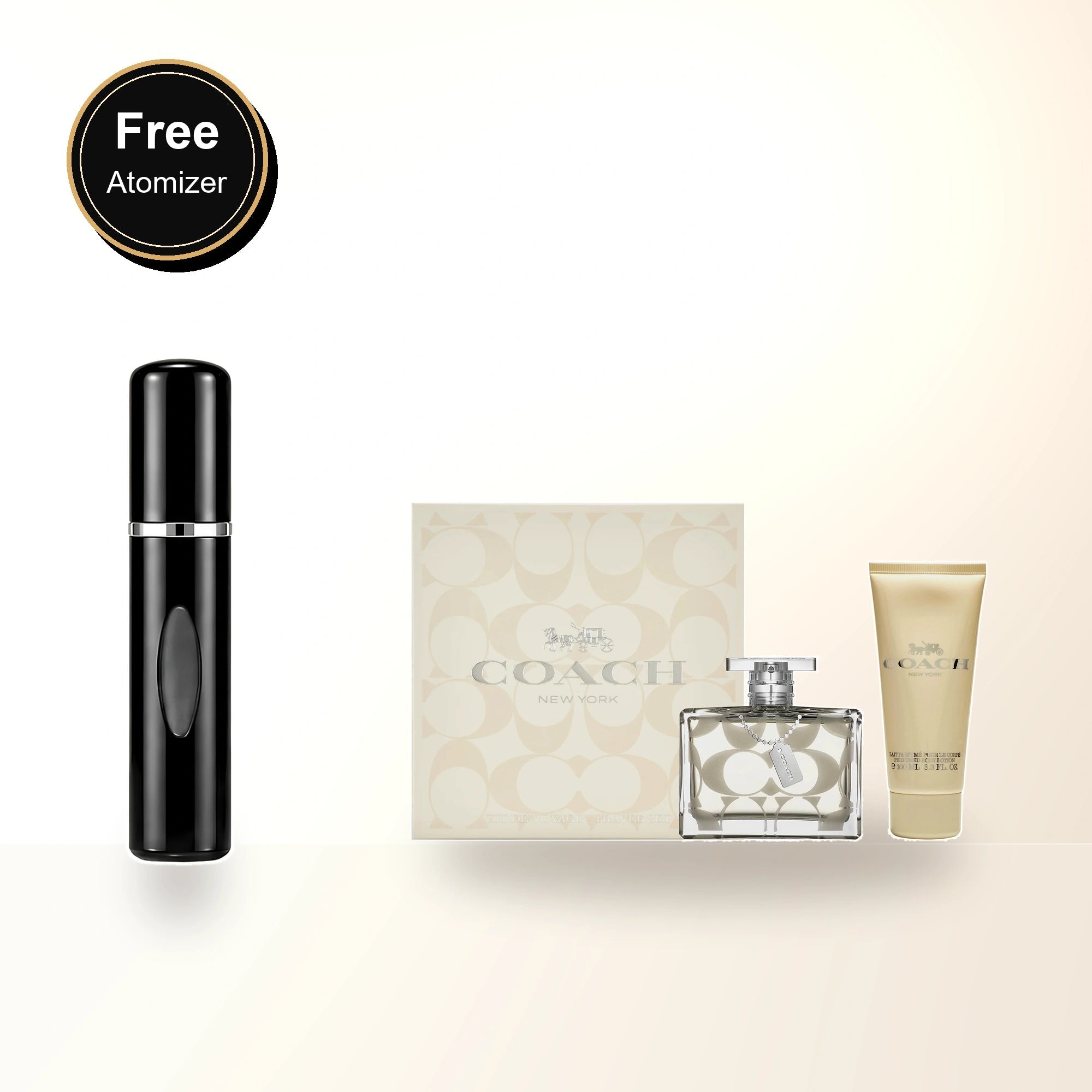 Coach Signature 2 Pcs Set For Women: 1 Oz Eau De Parfum Spray + 3.3 Body Lotion with free atomizer bonus image