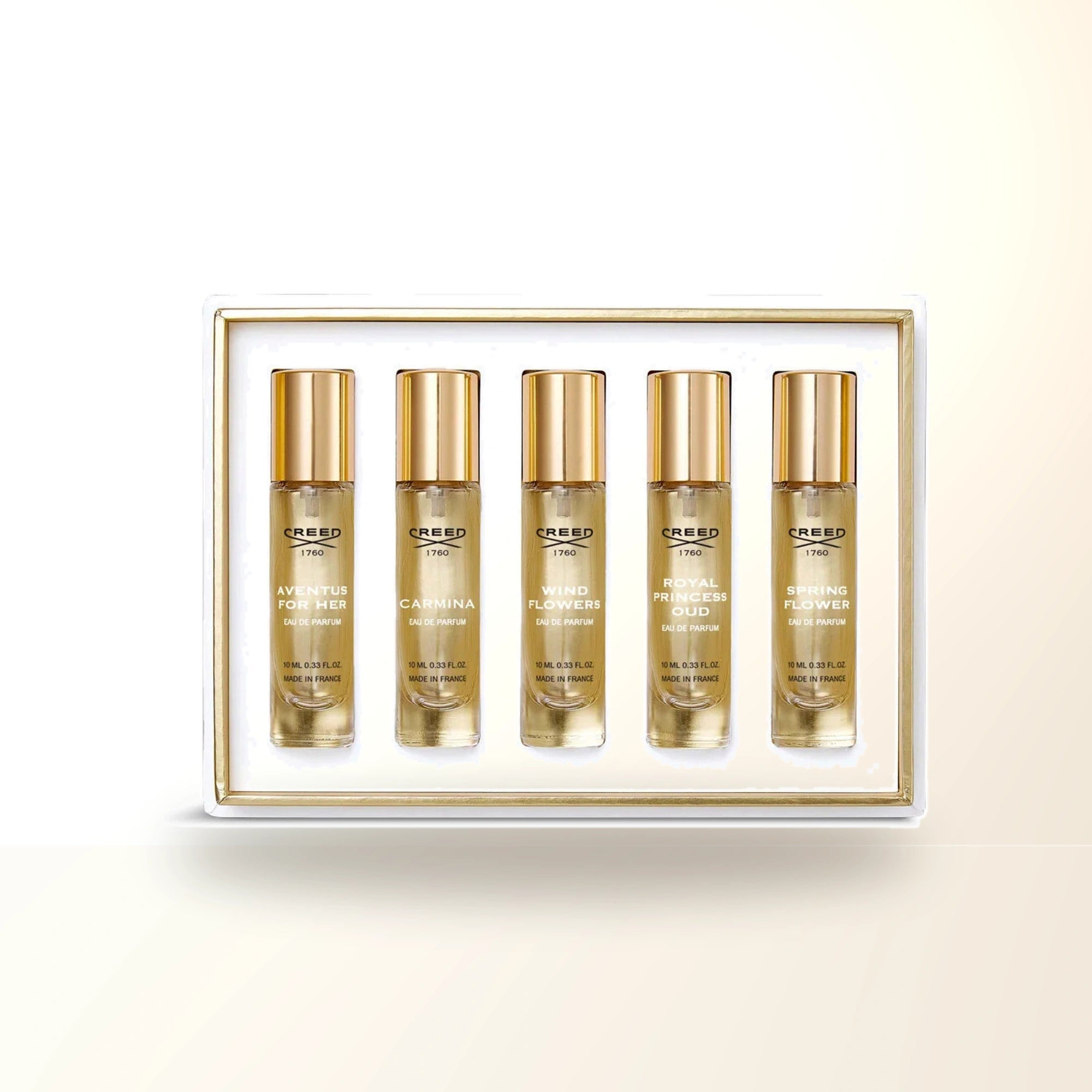 Creed 5 * 0.33 Eau De Parfum Spray Set For Women: Aventus For Her + Carmina + Wind Flowers + Royal Princess Oud + Spring Flower main product image