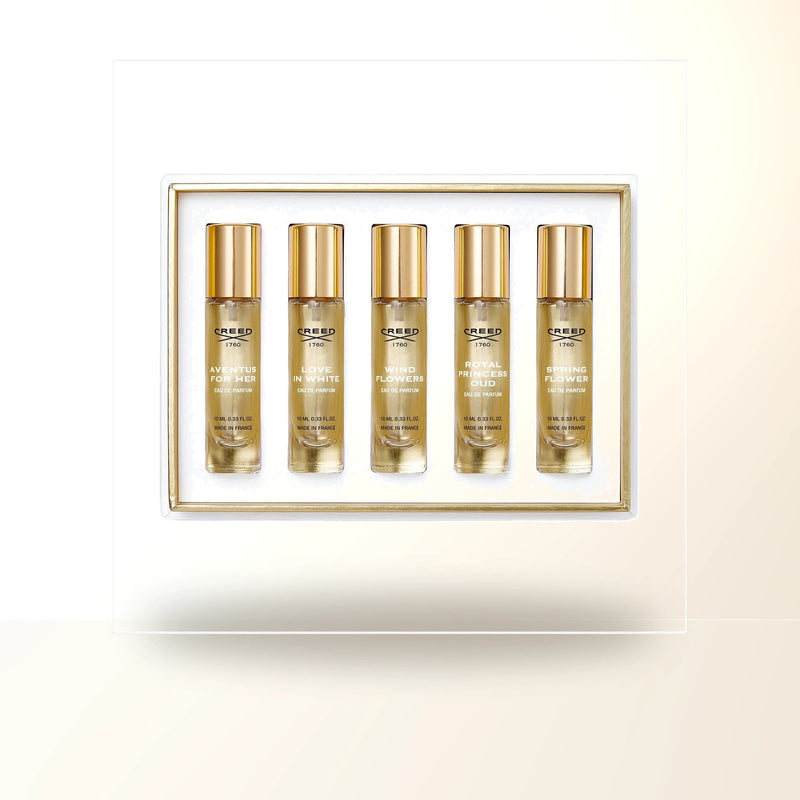 Creed 5 * 0.33 Eau De Parfum Spray Set For Women: Aventus For Her + Love In White + Wind Flowers + Royal Princess Oud + Spring Flower main product image