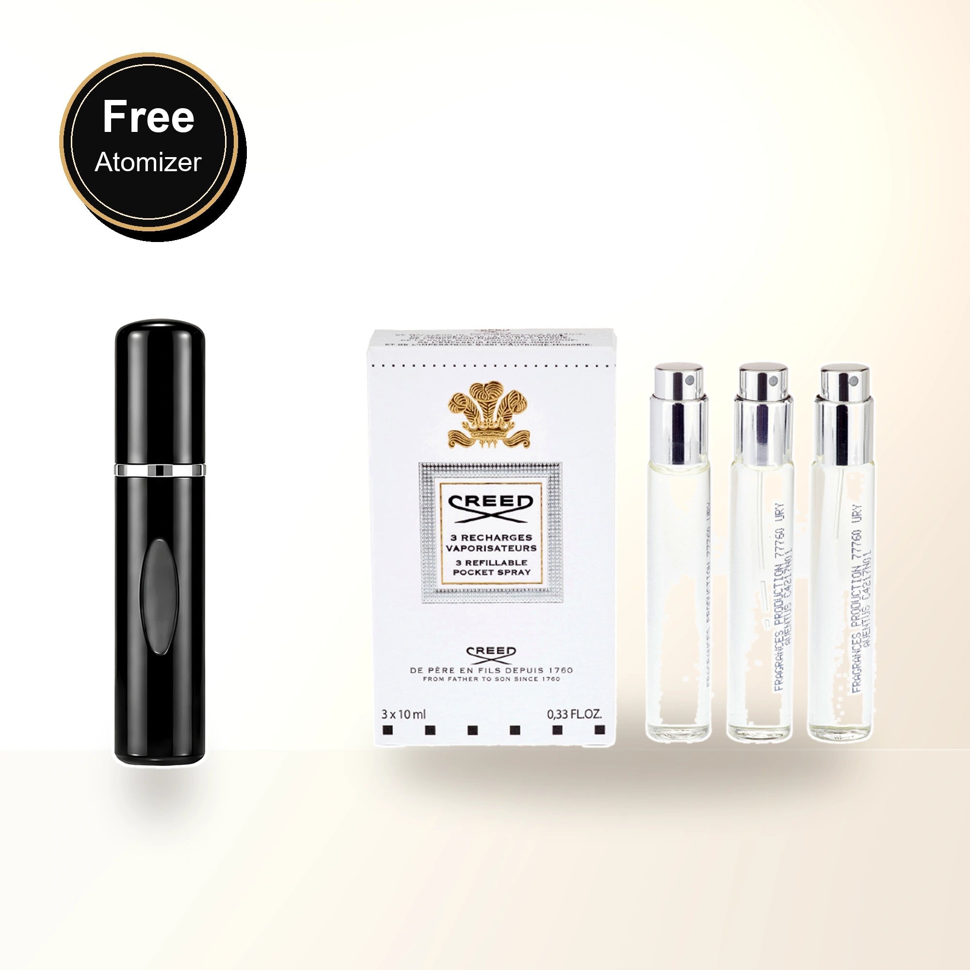 Creed Love In White 3 X 0.33 Edp Sp For Women with free atomizer bonus image