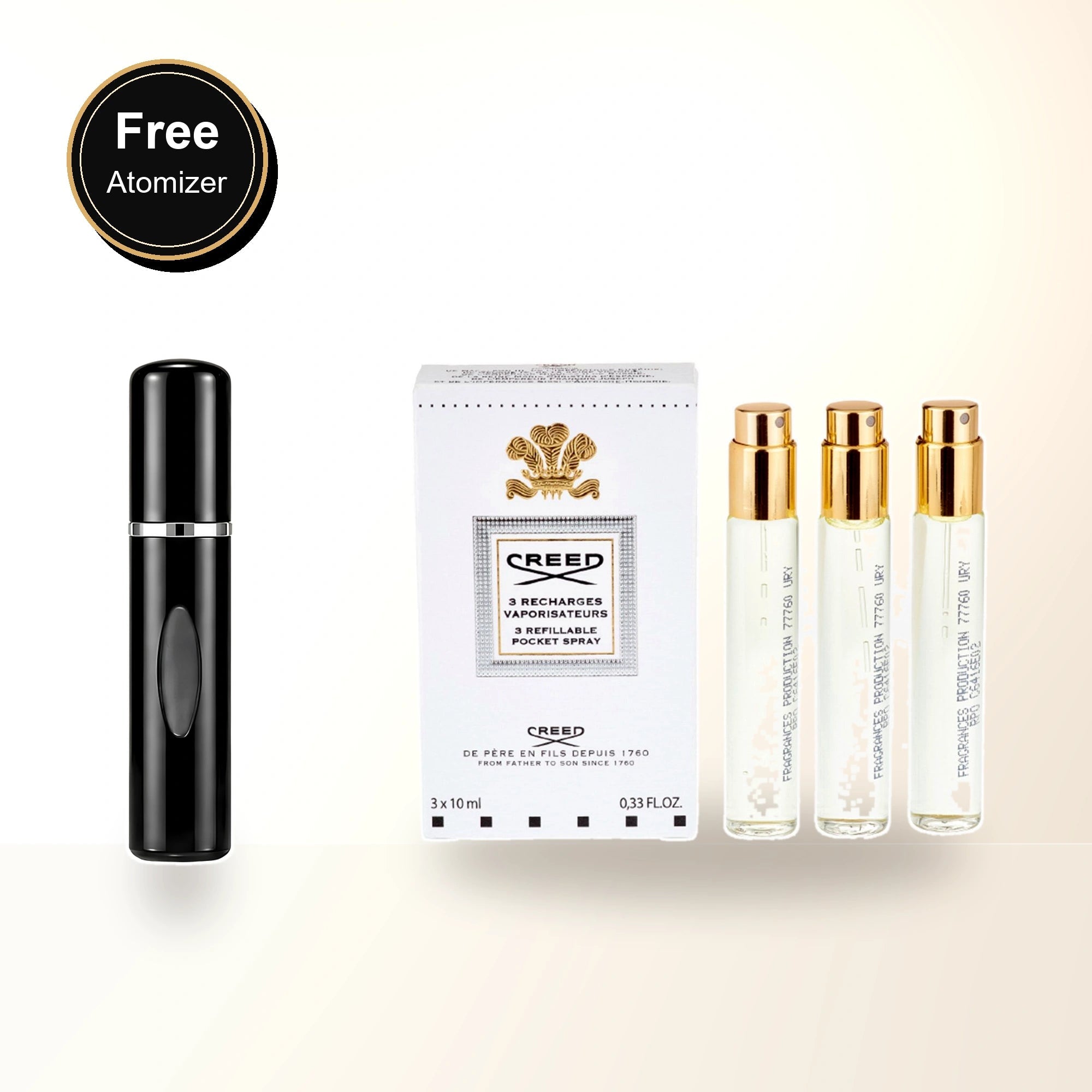 Creed Spring Flower 3 X 0.33 Edp Sp For Women with free atomizer bonus image