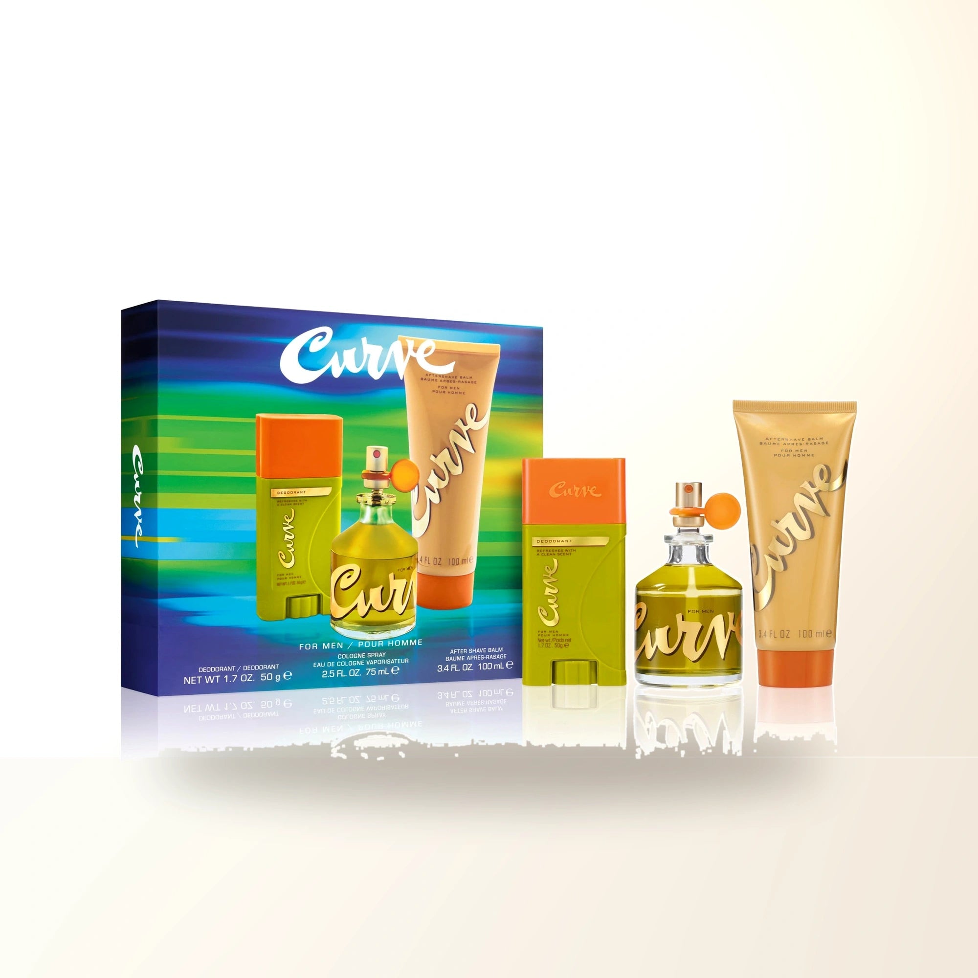Curve 3 Pcs Set For Men: 2.5 Cologne Spray + 1.7 Deodorant Stick + 3.4 After Shave Balm main product image