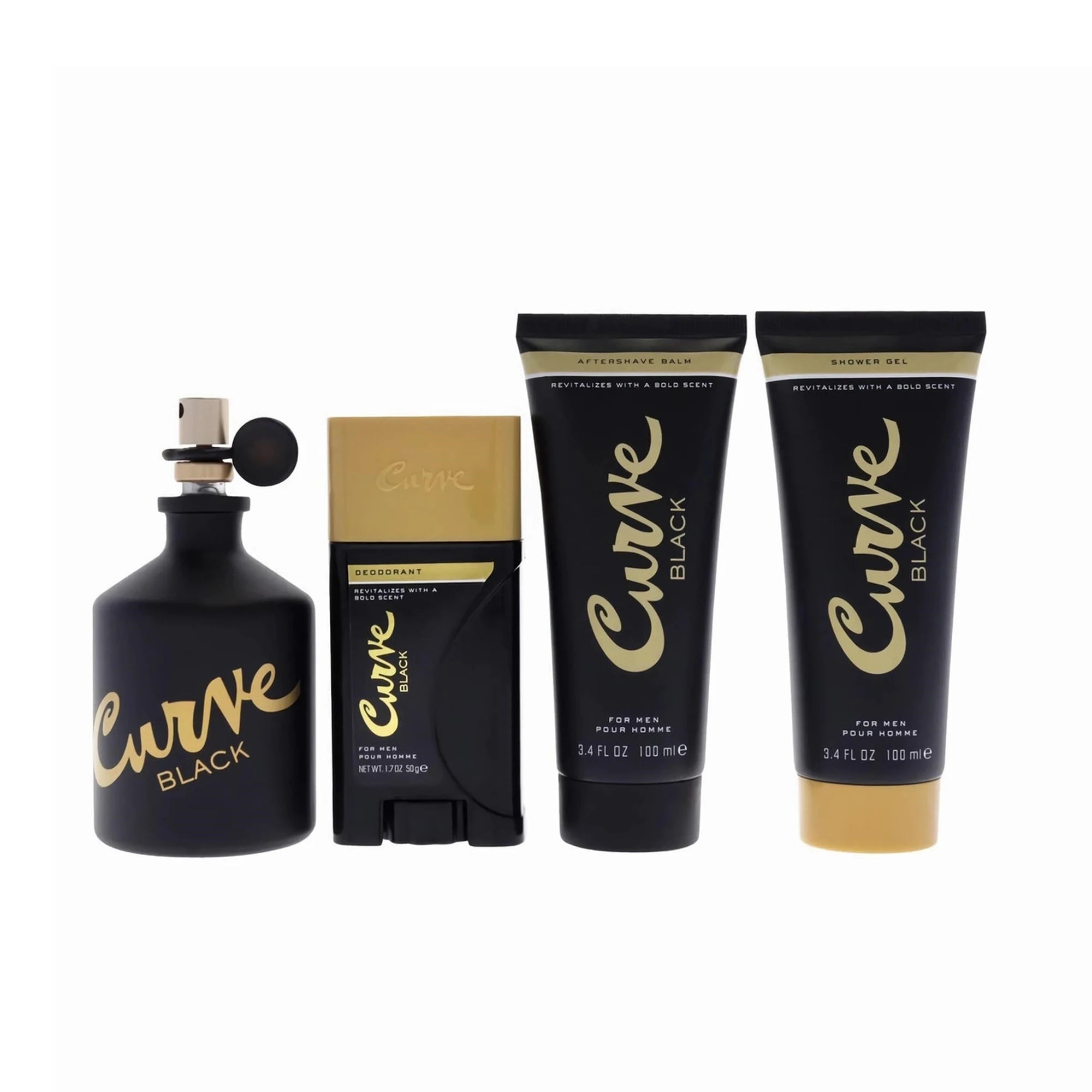 Curve Black 4-Piece Gift Set for Men