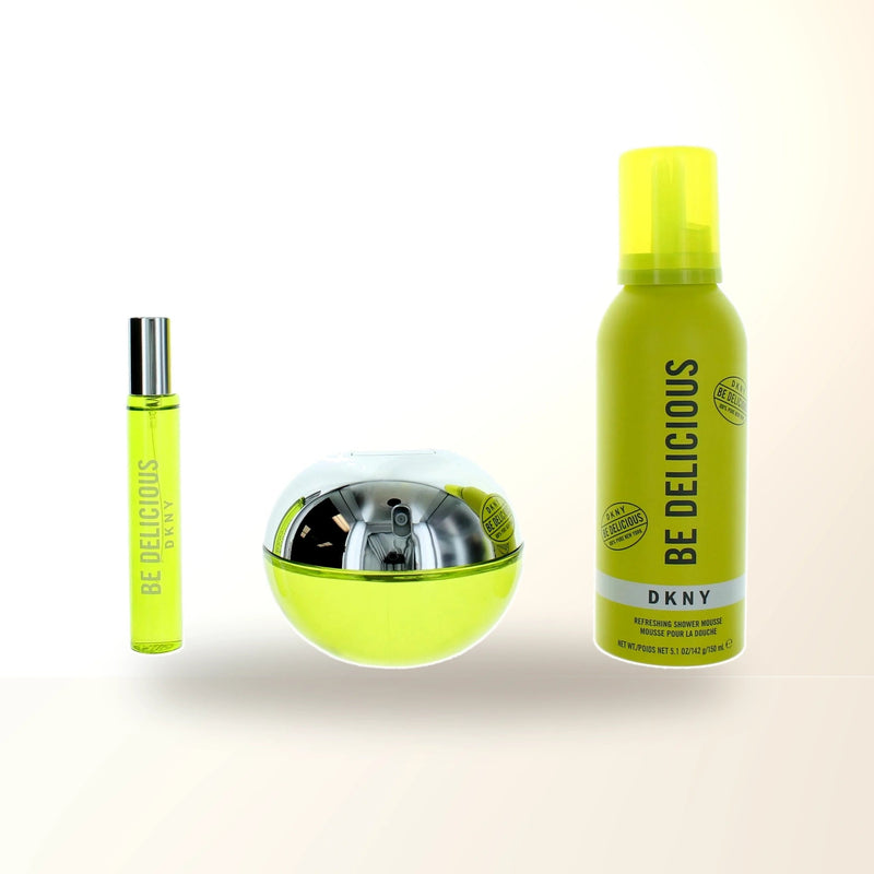 Dkny Be Delicious 3 Pcs Set For Women: 3.4 Eau De Parfum Spray + 0.5 Eau De Parfum Spray + 5.1 Shower Mousse main product image