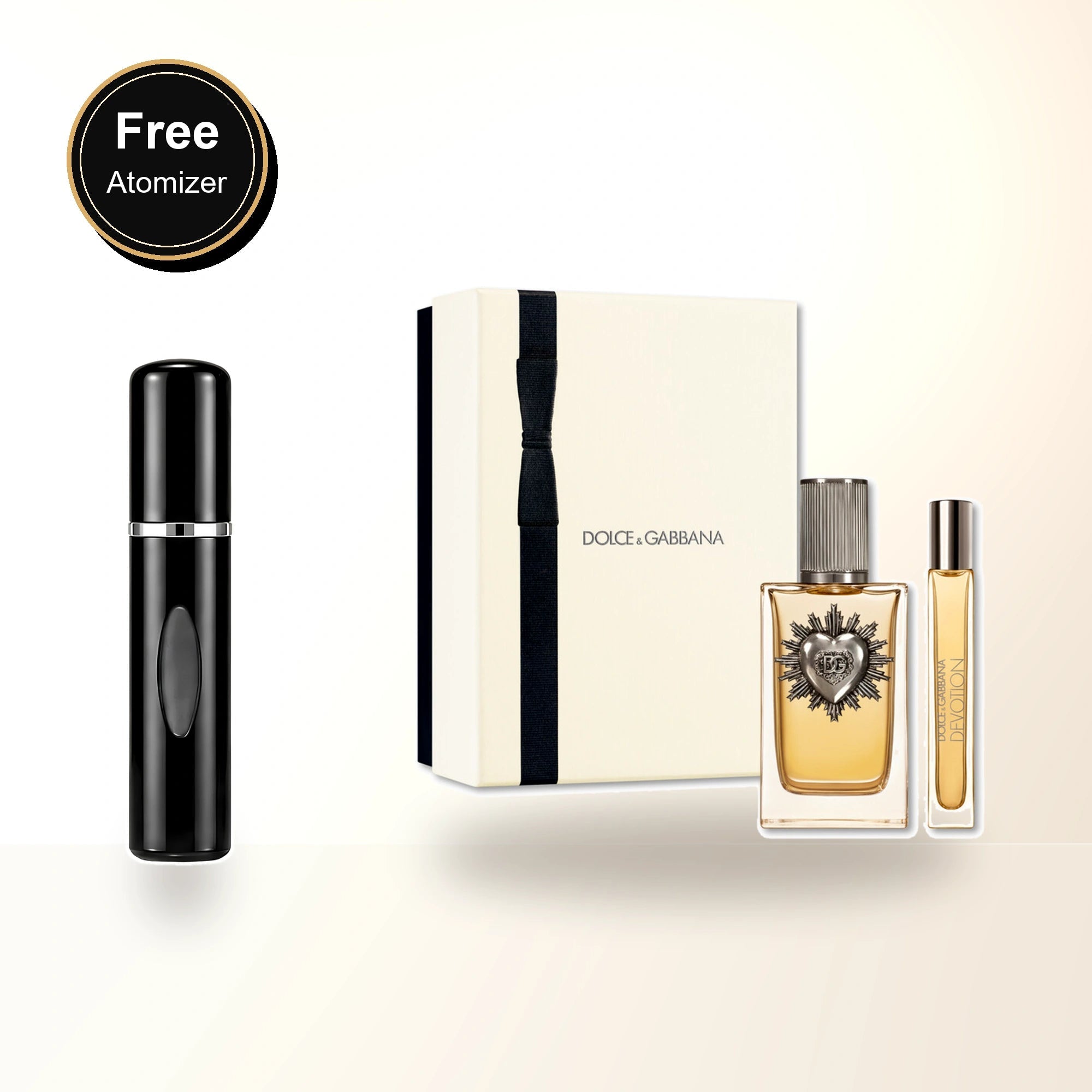 Dolce & Gabbana Devotion 2 Pcs Set For Men: 3.3 Eau De Parfum Spray + 0.33 Eau De Parfum Spray with free atomizer bonus image