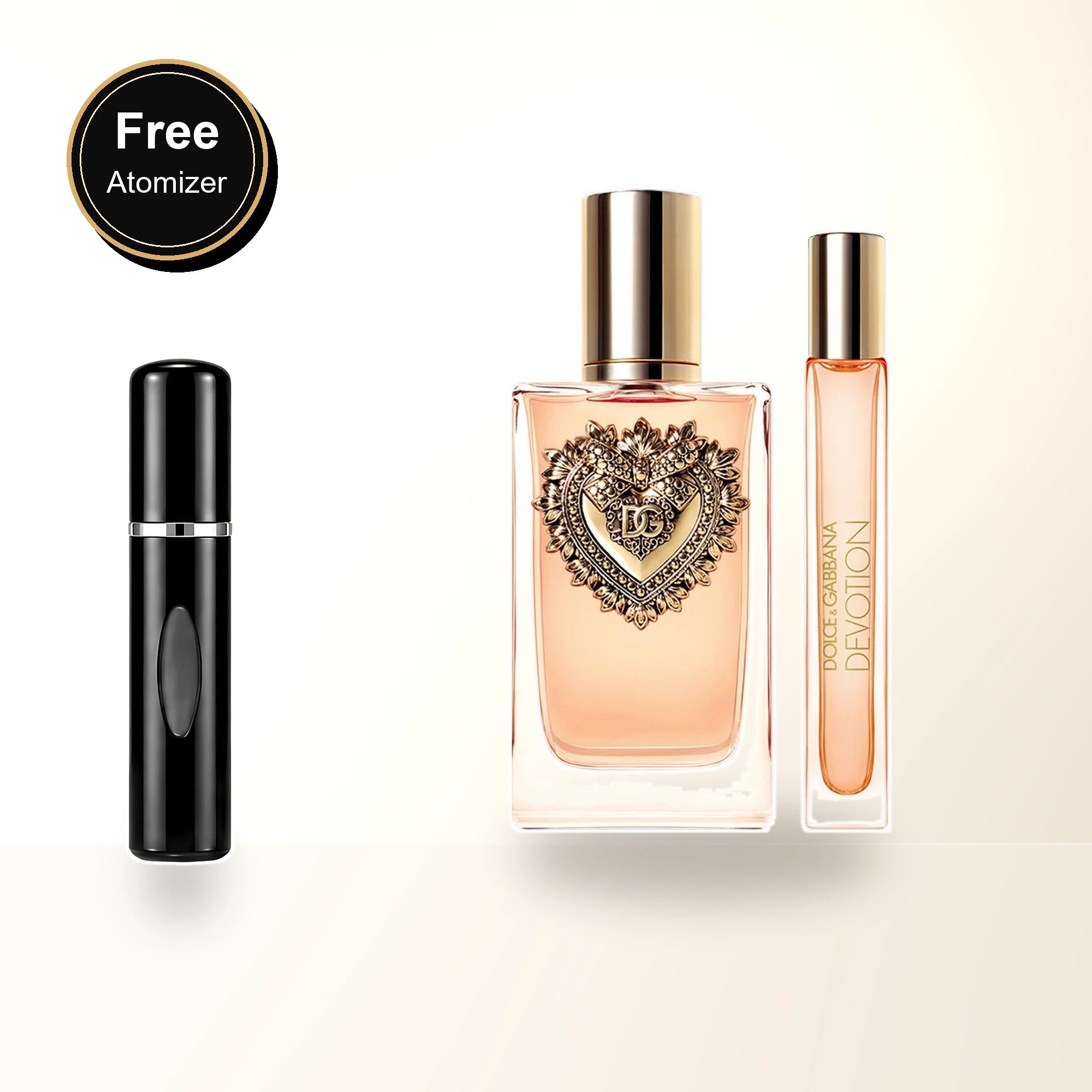 Dolce & Gabbana Devotion 2 Pcs Set For Women: 3.3 Eau De Parfum Spray + 0.33 Eau De Parfum Spray. with free atomizer bonus image