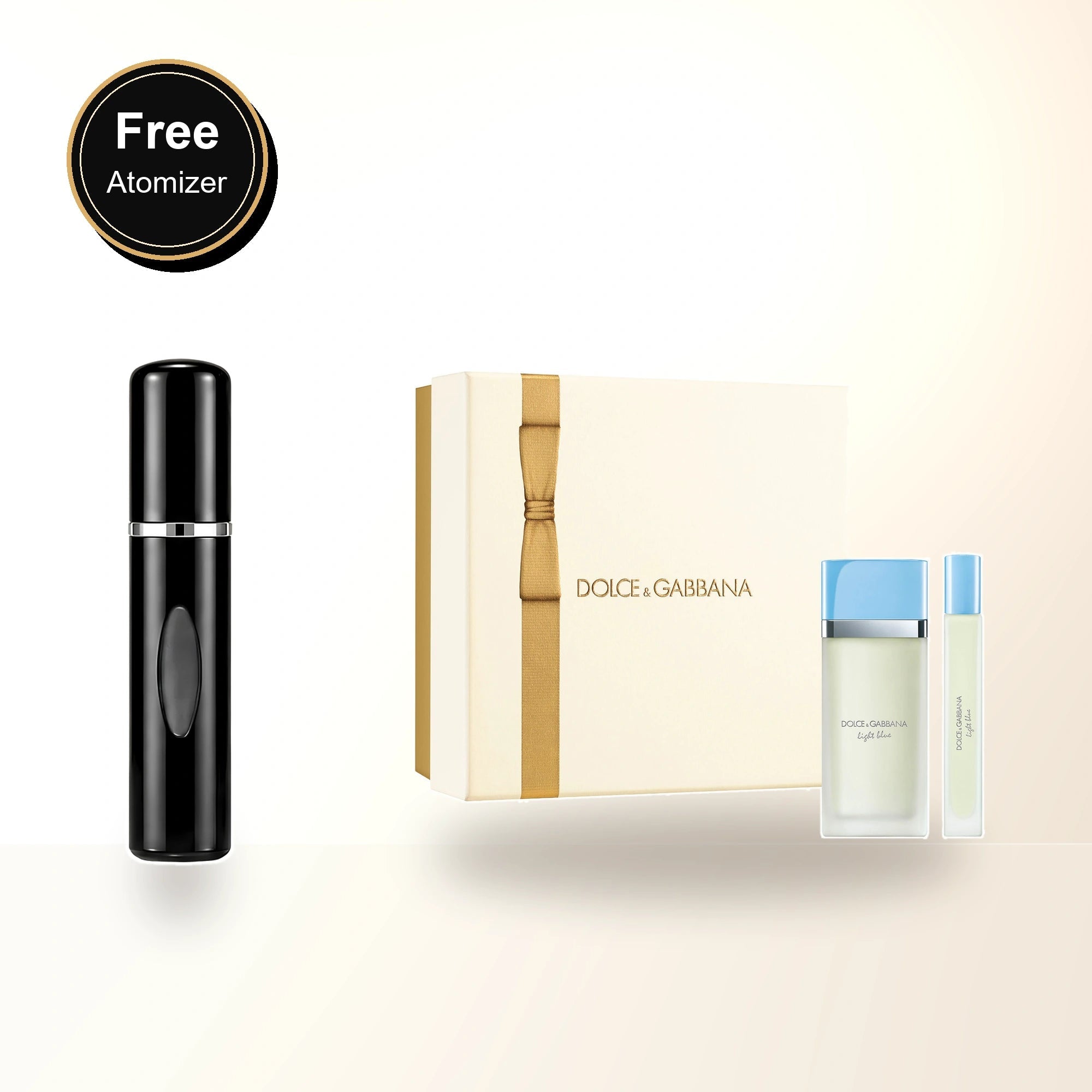 Dolce & Gabbana Light Blue 2 Pcs Set For Women: 3.38 Eau De Toilette Spray + 0.33 Eau De Toilette Spray with free atomizer bonus image