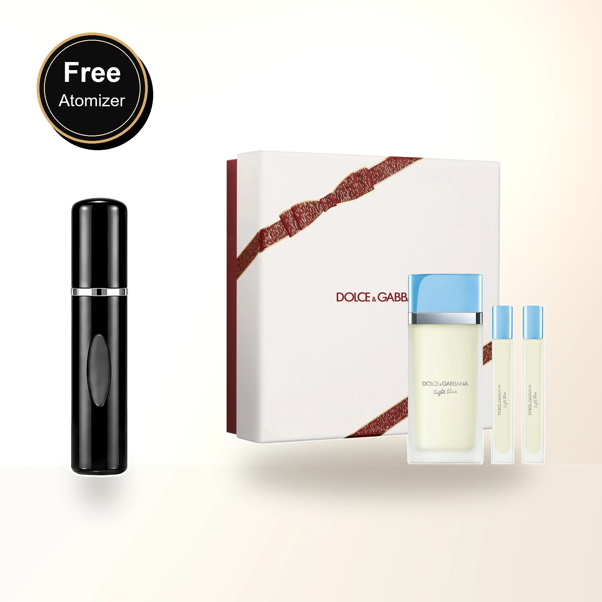 Dolce & Gabbana Light Blue 3 Pcs Set For Women: 3.3 Eau De Toilette Spray + 2 * 0.33 Eau De Toilette Spray with free atomizer bonus image