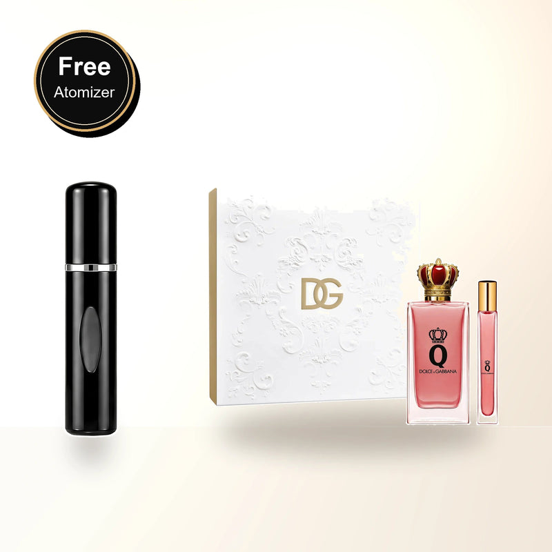 Dolce & Gabbana "q" 2 Pcs Set: 3.3 Eau De Parfum Spray Intense + 0.33 Eau De Parfum Spray Intense with free atomizer bonus image