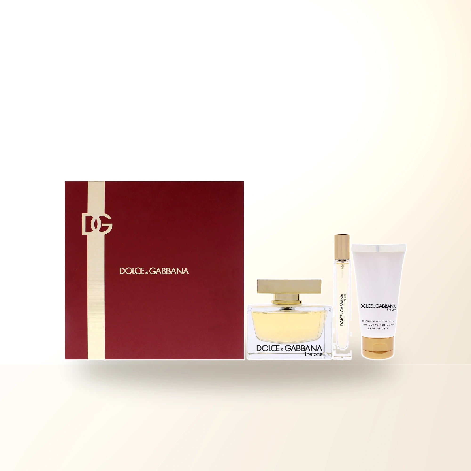 Dolce & Gabbana The One 3 Pcs Set For Women: 2.5 Eau De Parfum Spray + 0.33 Eau De Parfum Spray + 1.7 Body Lotion. main product image