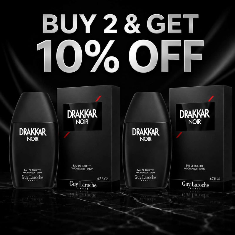 Buy 2 Guy Laroche Drakkar Noir EDT Spray For Men 6.7 oz (200 ml) and get 10 percent off