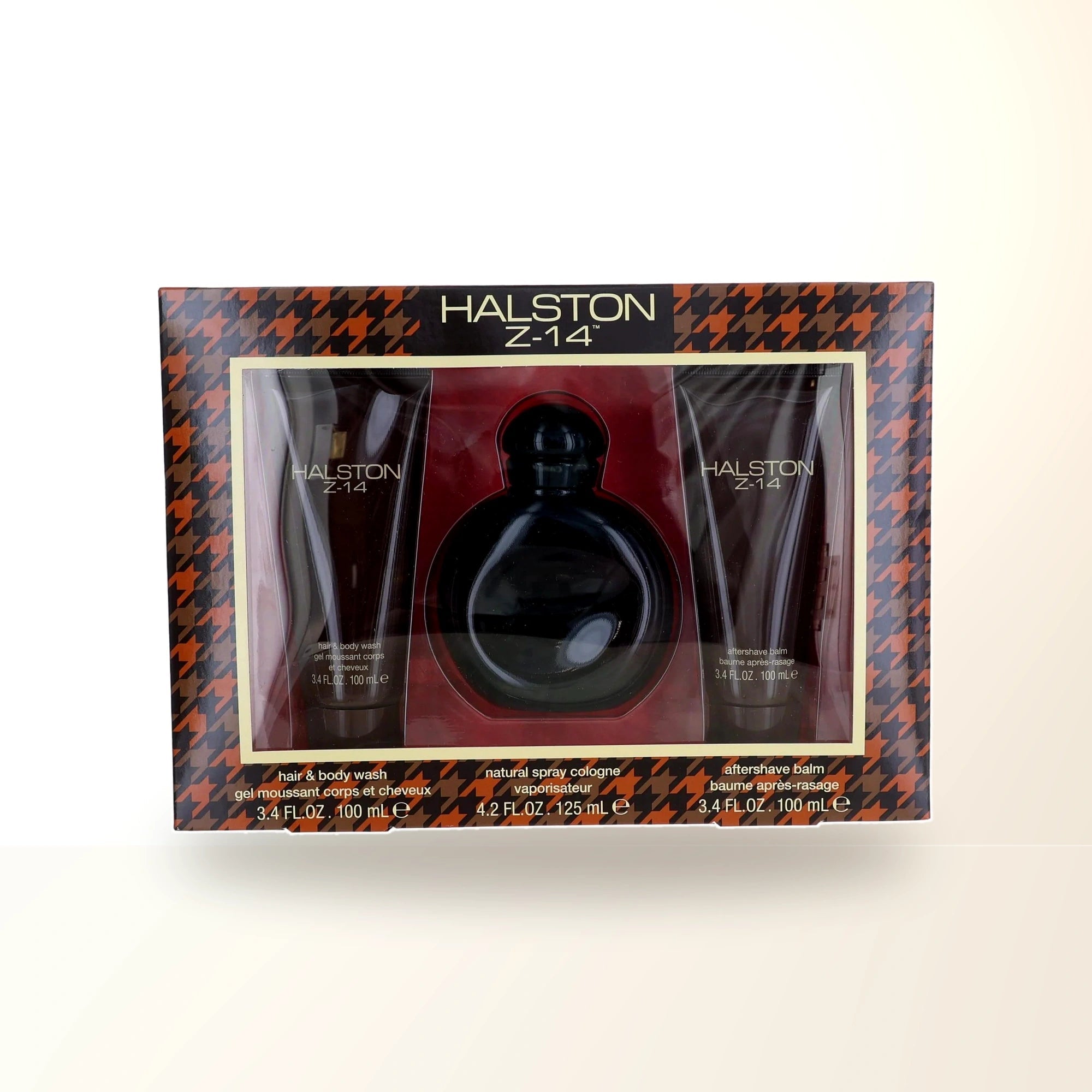 Halston Z-14 3 Pcs Set For Men: 4.2 Cologne Spray + 3.4 Aftershave Balm + 3.4 Hair & Body Wash main product image