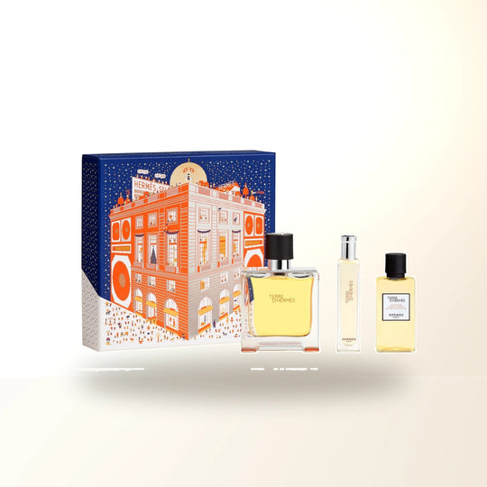 Hermes Terre D'hermes Pure Perfume 3 Pcs Set For Men: 2.5 Parfum Spray + 0.5 Oz Parfum Spray + 1.35 Hair And Body Shower Gel main product image