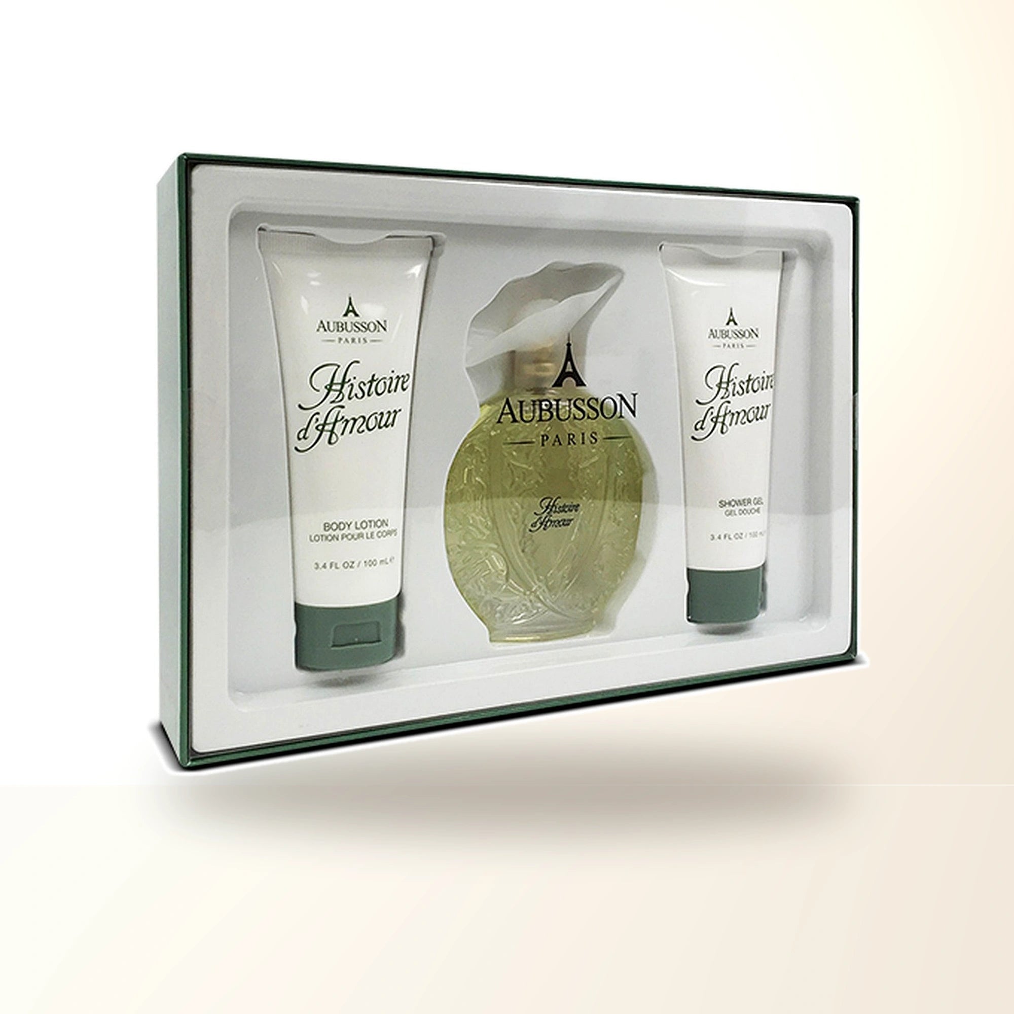 Histoire D'amour 3 Pcs Set For Women: 3.4 Eau De Toilette Spray + 3.4 Body Lotion + 3.4 Shower Gel main product image
